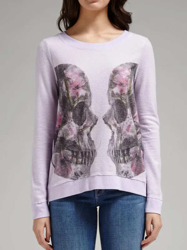 Twin Skulls Crew Neck Sweatshirt